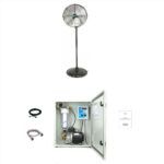 Pack ventilateur brumisateur sur pied gamme Confort avec armoire de brumisation
