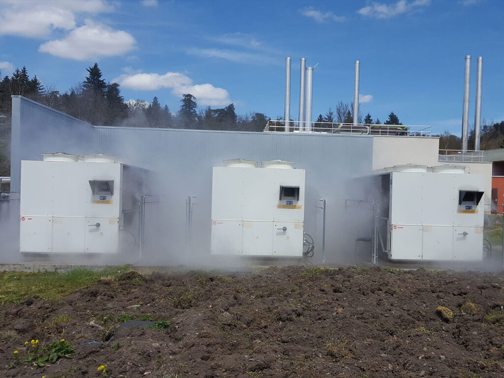 Brumisation de condenseurs industriels en extérieur